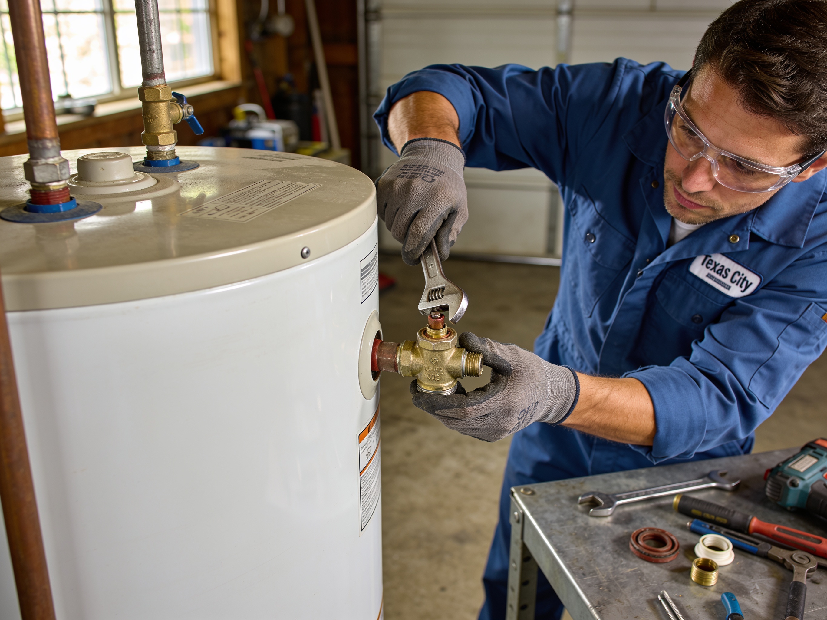 Water Heater Pressure Relief Valve Replacement in Texas City, TX